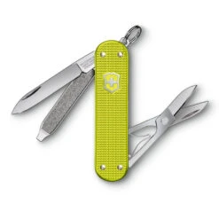 Victorinox Electric Yellow Classic SD Alox 2023 Limited Edition Swiss Army Knife -Blade HQ SA06221L23 Electric Yellow Alox 2023 Classic SD Open
