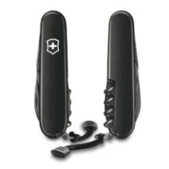 Victorinox Onyx Black Spartan Swiss Army Knife -Blade HQ SA1360331P Onyx Black Spartan Front and Black