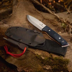 Victorinox Outdoor Master Mic Large Fixed-blade Knife 12 Victorinox Outdoor Master Mic Large Fixed-blade Knife -Blade HQ SA42261 Outdoor Master Large Beside Sheath on Log