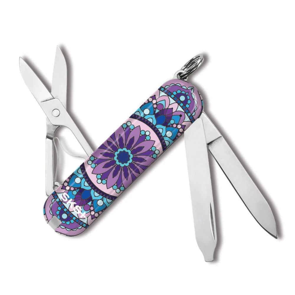 Victorinox Purple Mandala Classic SD Designer Swiss Army Knife 2 Victorinox Purple Mandala Classic SD Designer Swiss Army Knife - Image 2