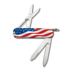 Victorinox US Flag Classic SD Designer Swiss Army Knife -Blade HQ SA67407 American Flag NEW Logo Classic SD