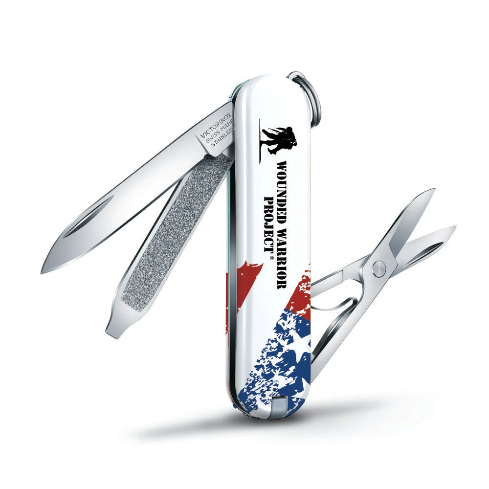 Victorinox Wounded Warrior Project Speckled American Flag Classic SD Swiss Army Knife 1 Victorinox Wounded Warrior Project Speckled American Flag Classic SD Swiss Army Knife