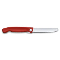 Swiss Classic 4.3" Foldable Paring Knife By Victorinox 13 Swiss Classic 4.3" Foldable Paring Knife By Victorinox -Blade HQ VF67801F Red Folding Parer Open Back