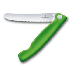 Swiss Classic 4.3" Foldable Serrated Paring Knife By Victorinox -Blade HQ VF67836F4 Foldable Serrated Parer Green