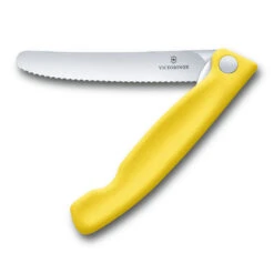 Swiss Classic 4.3" Foldable Serrated Paring Knife By Victorinox -Blade HQ VF67836F8 Foldable Serrated Parer Yellow