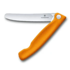 Swiss Classic 4.3" Foldable Serrated Paring Knife By Victorinox -Blade HQ VF67836F9 Foldable Serrated Parer Orange