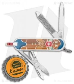 Victorinox Classic SD Swiss Army Knife Gingerbread Love -Blade HQ Victorinox Classic Gingerbread Love Multi Tool BHQ 97736 jr bottlecap