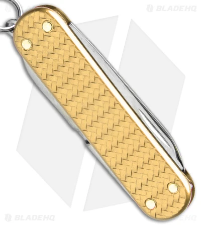 Victorinox Classic SD Precious Swiss Army Knife Woven Gold Alox 06221408G 3 Victorinox Classic SD Precious Swiss Army Knife Woven Gold Alox 06221408G - Image 3