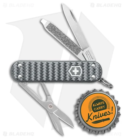 Victorinox Classic SD Precious Swiss Army Knife Woven Gray Alox 062214031G 4 Victorinox Classic SD Precious Swiss Army Knife Woven Gray Alox 062214031G - Image 4