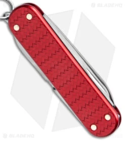 Victorinox Classic SD Precious Swiss Army Knife Woven Red Alox 06221401G -Blade HQ Victorinox Classic SD Precious Alox Red BHQ 137940 jr side