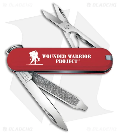 Victorinox Classic Wounded Warrior Red Polymer (2.25" Stainless Steel) 2 Victorinox Classic Wounded Warrior Red Polymer (2.25" Stainless Steel) - Image 2