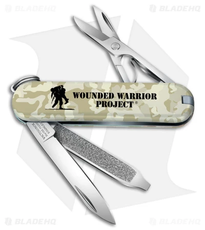 Victorinox Classic Wounded Warrior Tan Camo Polymer (2.3" Stainless Steel) 2 Victorinox Classic Wounded Warrior Tan Camo Polymer (2.3" Stainless Steel) - Image 2