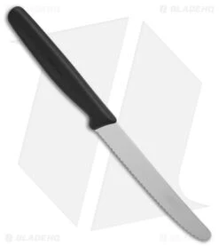 Blade HQ -Blade HQ Victorinox Forshner Standard Steak Knife Black Nylon 4in Satn Serr BHQ 109338 td spine