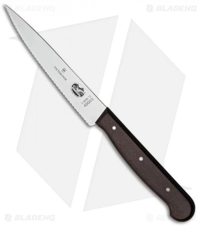 Victorinox Serrated Utility Kitchen Knife 4.75" Rosewood VN5203012 1 Victorinox Serrated Utility Kitchen Knife 4.75" Rosewood VN5203012