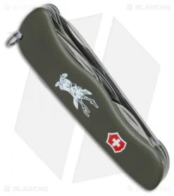 Victorinox Swiss Army Knife Hunter Lockblade OD Green 53642 6 Victorinox Swiss Army Knife Hunter Lockblade OD Green 53642 -Blade HQ Victorinox Swiss Army Knife Hunter Lockblade OD Green BHQ 64802 er spine