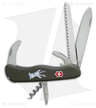 Victorinox Swiss Army Knife Hunter Lockblade OD Green 53642 1 Victorinox Swiss Army Knife Hunter Lockblade OD Green 53642