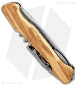 Victorinox Swiss Army Knife Wine Master Olive Wood (3.75 Satin) -Blade HQ Victorinox Swiss Army Knife Wine Master Olive Wood Satin BHQ 97515 jr side