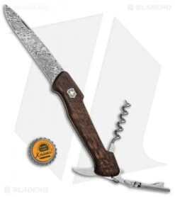 Victorinox Swiss Army Knife Wine Master Smoked Oak Wood (3.75" Damascus) 11 Victorinox Swiss Army Knife Wine Master Smoked Oak Wood (3.75" Damascus) -Blade HQ Victorinox Swiss Army Knife Wine Master Smoked Oak Wood Damascus 0.9701.64 BHQ 97543 jr bottlecap