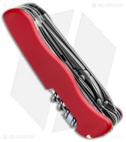 Victorinox Workchamp Swiss Army Pocket Knife 21-in-1 Red (3.38" Polish) -Blade HQ Victorinox Work Champ 21 in 1 Red Polish 0.8564.US2 BHQ 81686 jr side