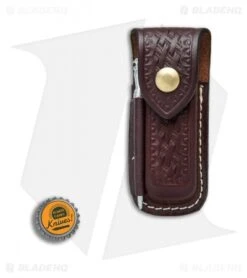 Victorinox Zermatt Medium Brown Leather Sheath W/ Sharpening Steel Rod 33204 -Blade HQ Victorinox Zermatt medium brown leather belt sheath sharpening steel rod BHQ 64554 er bottlecap