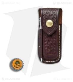 Victorinox Zermatt Medium Brown Leather Sheath W/ Sharpening Steel Rod 33204 -Blade HQ Victorinox Zermatt medium brown leather belt sheath sharpening steel rod BHQ 64554 er bottlecap large