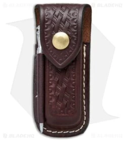 Victorinox Zermatt Medium Brown Leather Sheath W/ Sharpening Steel Rod 33204