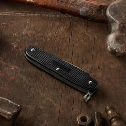 Victorinox Pioneer Black Alox Swiss Army Knife 7 Victorinox Pioneer Black Alox Swiss Army Knife -Blade HQ pioneer black back