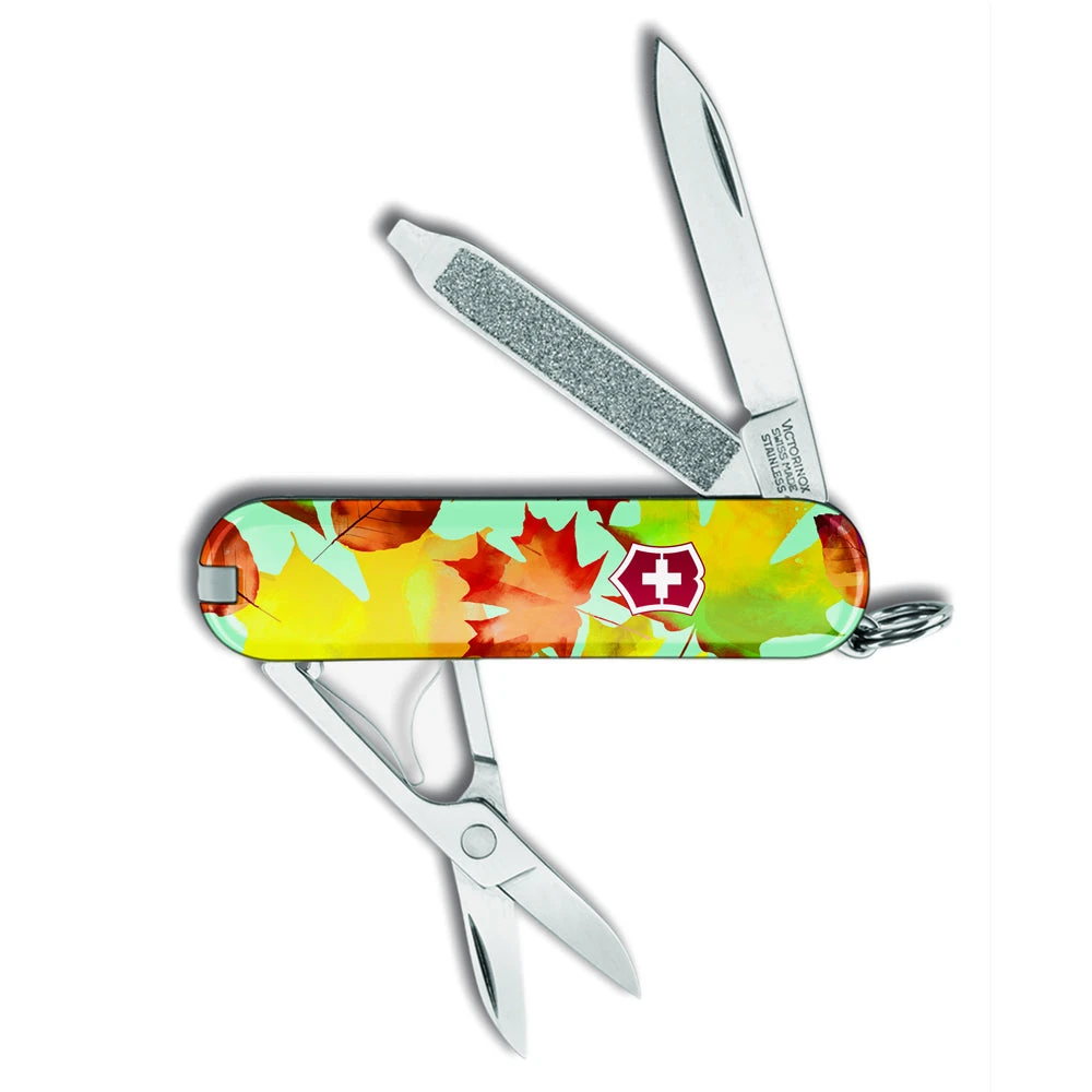 Victorinox Autumn Leaves Classic SD Designer Swiss Army Knife 1 Victorinox Autumn Leaves Classic SD Designer Swiss Army Knife