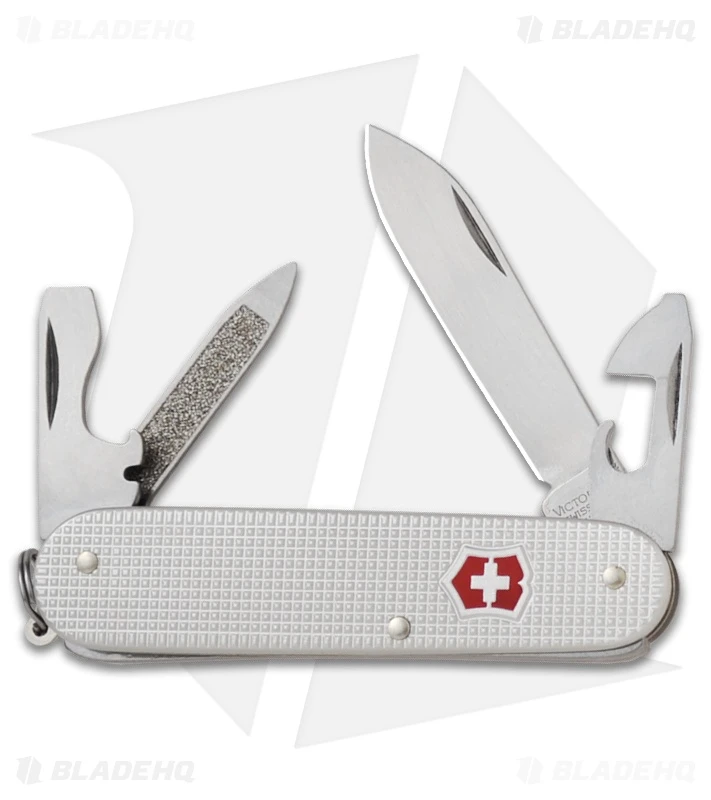 Victorinox Swiss Army Knife Cadet Silver Alox Knife 53042 1 Victorinox Swiss Army Knife Cadet Silver Alox Knife 53042